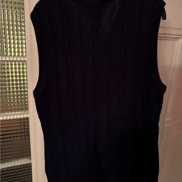Bobby Jones Women’s Cable Knit Sweater Vest Navy Medium V neck Golf Sport - Picture 2 of 8